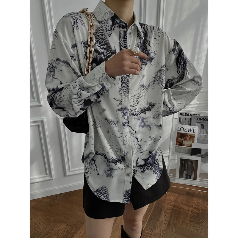 early Sinan 2021 spring new splash ink chiffon shirt women's loose long sleeve shirt sn0195
early Sinan 2021 spring new splash ink chiffon shirt women's loose long sleeve shirt sn0195