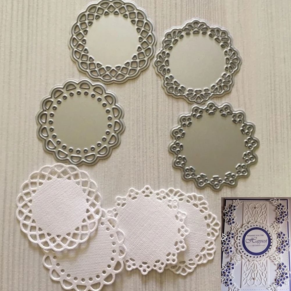 4Pcs Lace Edge Circle Frame Metal Cutting Die Stencils For DIY Scrapbooking Album Decorative Embossing Hand-on Paper Cards Dies
4Pcs Lace Edge Circle Frame Metal Cutting Die Stencils For DIY Scrapbooking Album Decorative Embossing Hand-on Paper Cards Dies