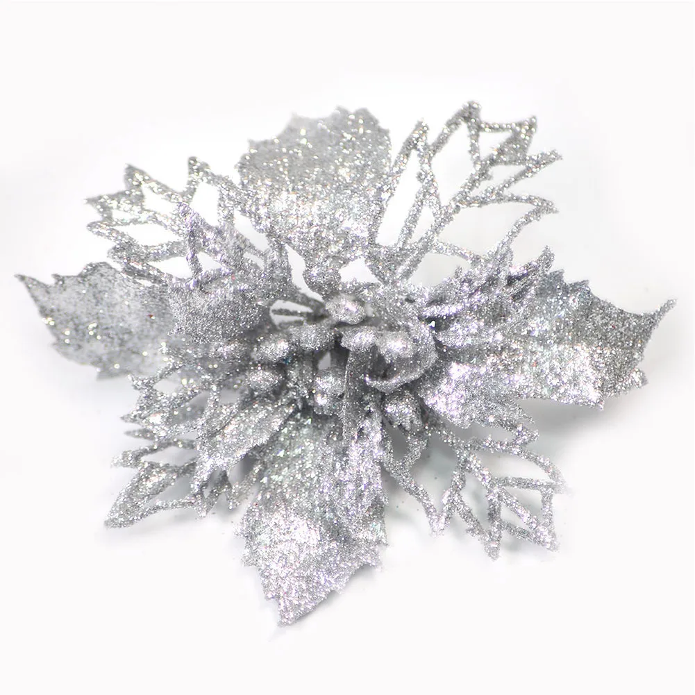 10PCS Christmas Glitter Artificial Flower Heads Christmas Tree Flower Decor Xmas Ornament Decor Fake Flower Wedding Supplies
10PCS Christmas Glitter Artificial Flower Heads Christmas Tree Flower Decor Xmas Ornament Decor Fake Flower Wedding Supplies