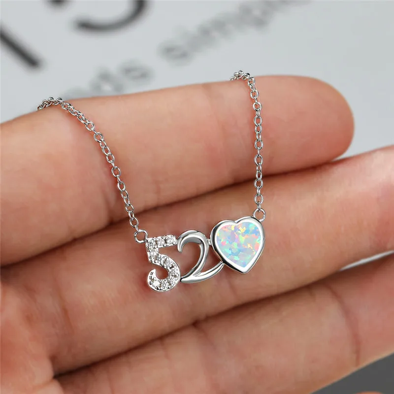 Luxury Female Heart Opal Pendant Necklace Rose Gold Silver Color Chain Necklaces For Women Trendy White Crystal Wedding Necklace
Luxury Female Heart Opal Pendant Necklace Rose Gold Silver Color Chain Necklaces For Women Trendy White Crystal Wedding Necklace