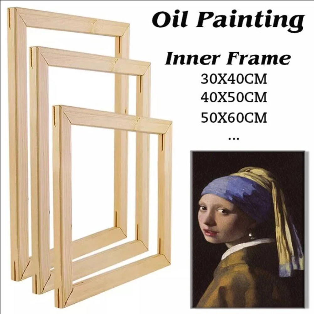 

Wooden DIY Picture Frame Kit for Canvas Stretching With Mortise and Tenon Accessories Painting Print Wall Art Poster Home Decor