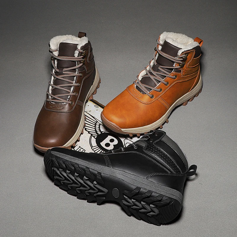 Brand Men Winter Snow Boots Waterproof Leather Sneakers Super Warm Men High Quality Outdoor Male Hiking Boots Work Shoes 39-48
Brand Men Winter Snow Boots Waterproof Leather Sneakers Super Warm Men High Quality Outdoor Male Hiking Boots Work Shoes 39-48