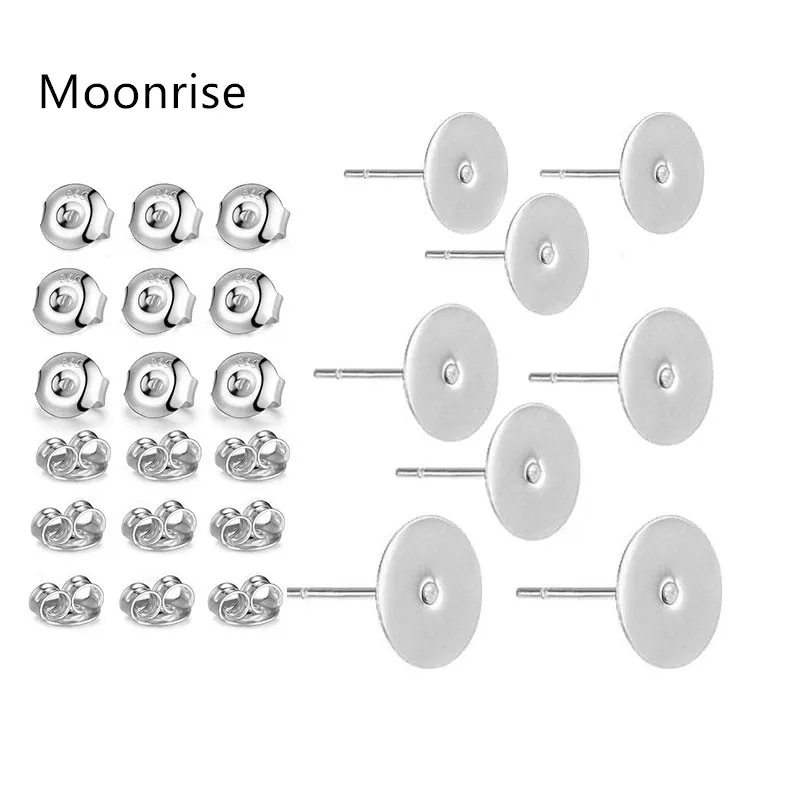 50Pcs Hypoallergenic Earring Posts 925 Silver Plated Brass Stud Earrings 4 5 6mm Flat Pad Blank Findings Butterfly Earring Back
50Pcs Hypoallergenic Earring Posts 925 Silver Plated Brass Stud Earrings 4 5 6mm Flat Pad Blank Findings Butterfly Earring Back