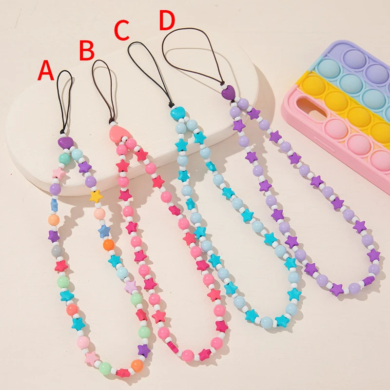 Ins Creative Phone Lanyards Acrylic Phantom Five-star Beaded Mobile Phone Chain Straps Hot Fashion Accessories Anti-lost Jewelry
Ins Creative Phone Lanyards Acrylic Phantom Five-star Beaded Mobile Phone Chain Straps Hot Fashion Accessories Anti-lost Jewelry