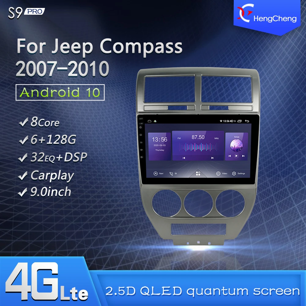for jeep compass 1 MK 2006-2010 car only multimedia video player 4G compass radio GPS navigation Android 10.0
for jeep compass 1 MK 2006-2010 car only multimedia video player 4G compass radio GPS navigation Android 10.0