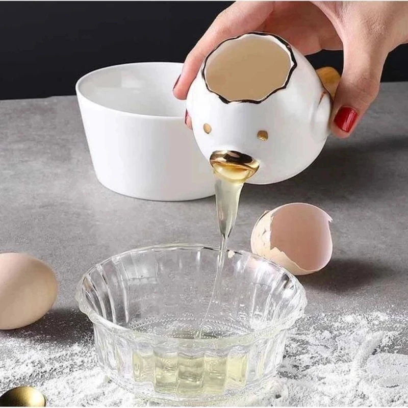 Creative Cartoon Chicken Egg Yolk White Separator Ceramics Ceramic Cartoon Chick Egg Separator Dining Cooking Kitchen Supplies
Creative Cartoon Chicken Egg Yolk White Separator Ceramics Ceramic Cartoon Chick Egg Separator Dining Cooking Kitchen Supplies