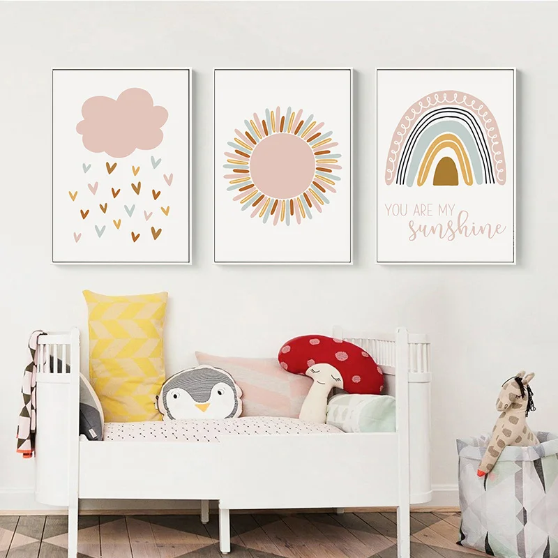 Simple North Omoran Color Cartoon Sun Cloud Rainbow Children's Room Warm Decoration Painting Home Picture Canvas Printing
Simple North Omoran Color Cartoon Sun Cloud Rainbow Children's Room Warm Decoration Painting Home Picture Canvas Printing