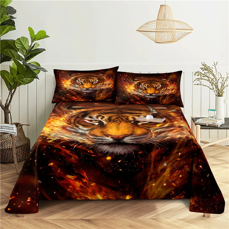 Ferocious Tiger 0.9/1.2/1.5/1.8/2.0m Digital Printing Polyester Bed Flat Sheet With Pillowcase Print Bedding Set
Ferocious Tiger 0.9/1.2/1.5/1.8/2.0m Digital Printing Polyester Bed Flat Sheet With Pillowcase Print Bedding Set