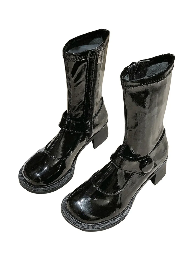 British Style Hot Selling Temperament Elegant High-Heeled Ladies Chelsea Boots Spring And Autumn Mid-Tube Martin Boots.
British Style Hot Selling Temperament Elegant High-Heeled Ladies Chelsea Boots Spring And Autumn Mid-Tube Martin Boots.