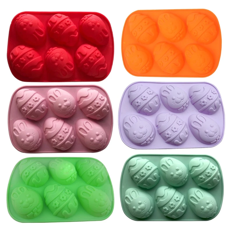 3D Easter Eggs Rabbit Shape Chocolate Silicone Mold DIY Baking Tray Soap Mould 95AA