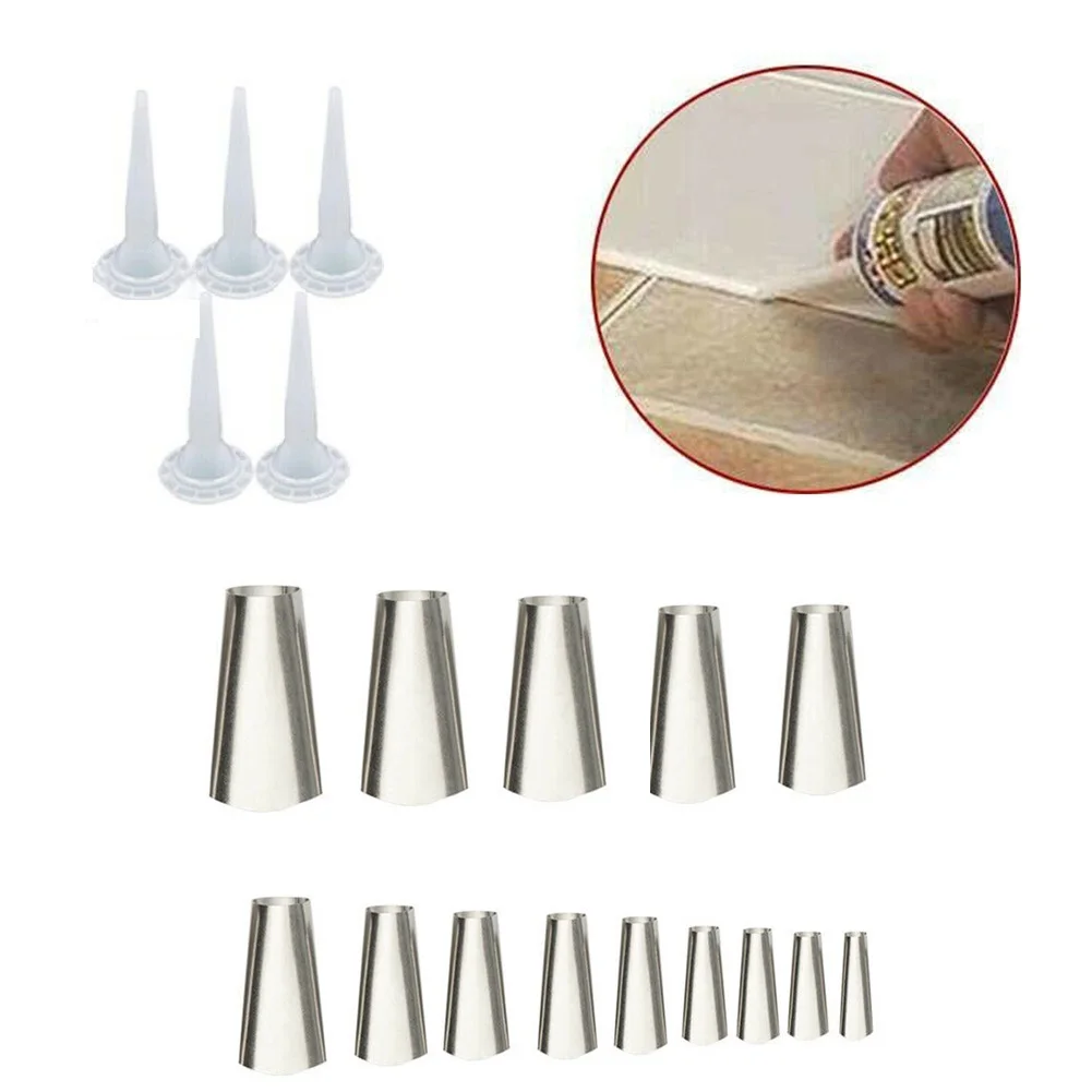 19PCS Silicone Caulk Nozzle Applicator Caulking Finisher Tool Scraper Set Nozzles Spatulas Filler Sealant Finishing Tool
19PCS Silicone Caulk Nozzle Applicator Caulking Finisher Tool Scraper Set Nozzles Spatulas Filler Sealant Finishing Tool
