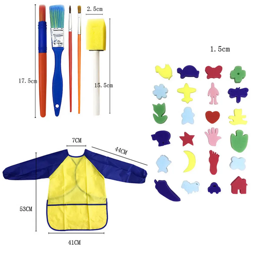 DIY Children Painting Foam Sponge Brush Sculpture Clay Apron Moulds Tools Kit Kids Early Art Education Learning Drawing Toy Gift
DIY Children Painting Foam Sponge Brush Sculpture Clay Apron Moulds Tools Kit Kids Early Art Education Learning Drawing Toy Gift