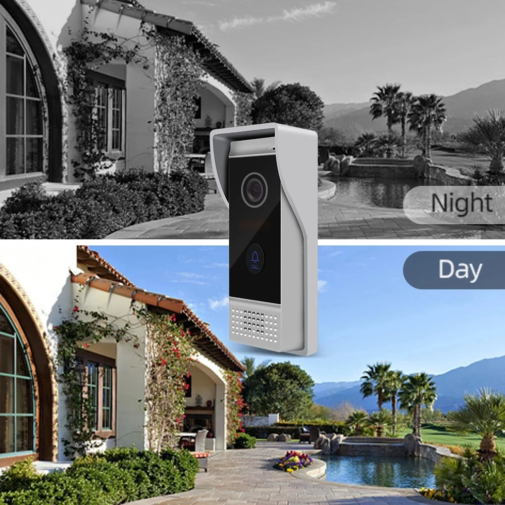 

Jeatone Villa Apartment WiFi Video Intercom System One To 2Monitors Tuya Doorbell Doorphone 2Doors Intercom Kit AHD 720P