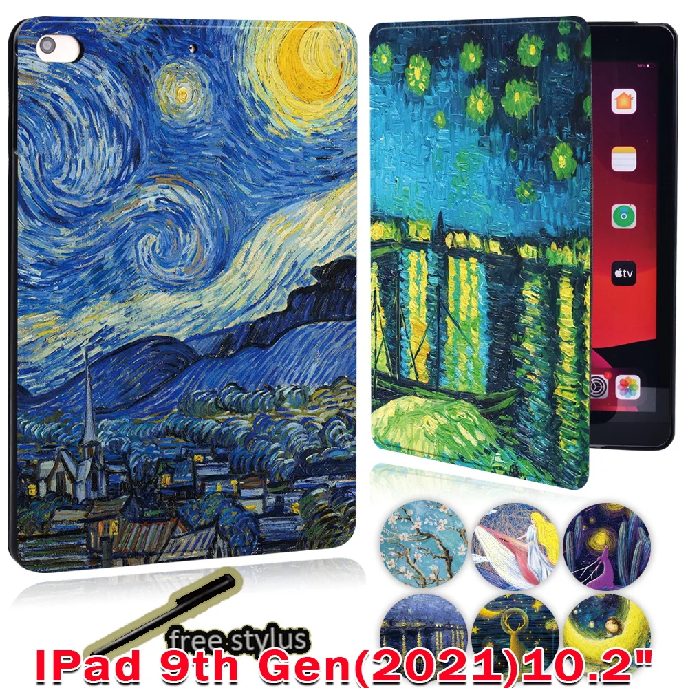 Anti-fall Tablet Case for Apple iPad 10.2 inch 9th Generation 2021 Printed Painting Pattern Stand Shell Cover + Stylus
Anti-fall Tablet Case for Apple iPad 10.2 inch 9th Generation 2021 Printed Painting Pattern Stand Shell Cover + Stylus