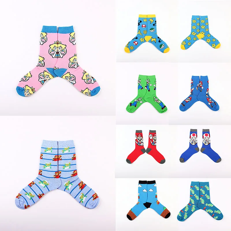 Super Mario bros anime socks Odyssey Yoshi Princess peach Cartoon Boys Cosplay Children Birthday Christmas toy gift socks 
Super Mario bros anime socks Odyssey Yoshi Princess peach Cartoon Boys Cosplay Children Birthday Christmas toy gift socks