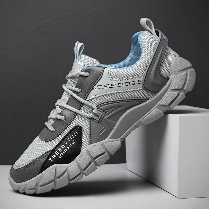 New Arrival Classics Style Men Running Shoes Cow Split Mesh Men Sport Shoes Lace Up Outdoor Jogging Shoes
New Arrival Classics Style Men Running Shoes Cow Split Mesh Men Sport Shoes Lace Up Outdoor Jogging Shoes