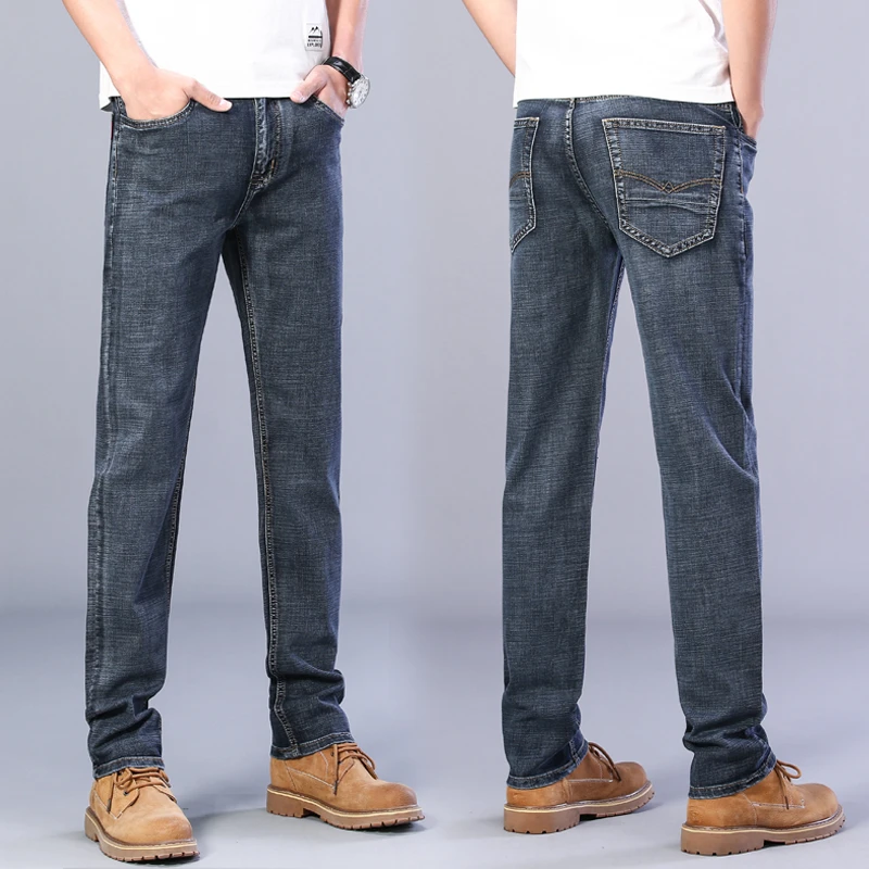 2021 spring and summer stretch lightweight gray fitted jeans classic style young men's trendy slim straight thin denim jeans
2021 spring and summer stretch lightweight gray fitted jeans classic style young men's trendy slim straight thin denim jeans