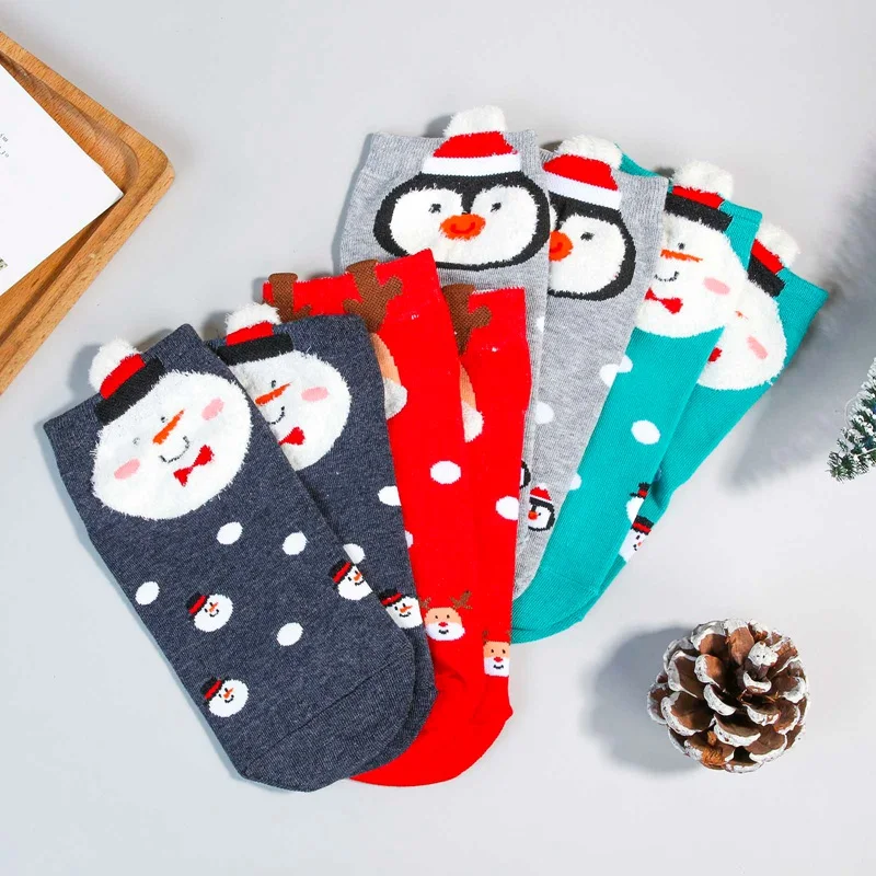 Christmas socks cartoon cute female socks personality three-dimensional cotton boat socks red socks
Christmas socks cartoon cute female socks personality three-dimensional cotton boat socks red socks