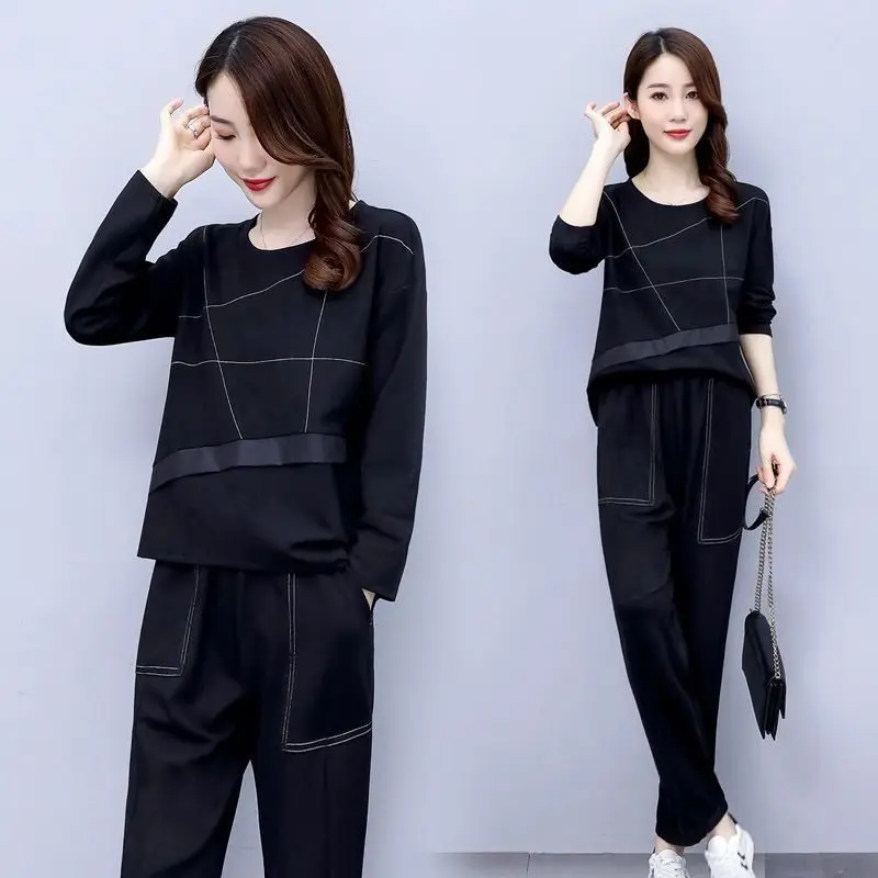 Pure Cotton Fashion Suit Women Spring and Autumn Models Plus Size Women's Loose and Thin Two-piece Trousers Suit
Pure Cotton Fashion Suit Women Spring and Autumn Models Plus Size Women's Loose and Thin Two-piece Trousers Suit