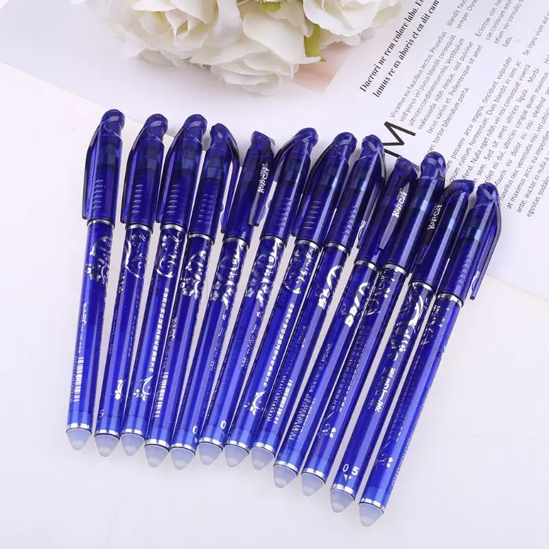 12 pcs Luxury Erasable 0.5mm Gel Pen Blue ink Slim Ballpoint Office Student Writing Tool Stationery Supply
12 pcs Luxury Erasable 0.5mm Gel Pen Blue ink Slim Ballpoint Office Student Writing Tool Stationery Supply