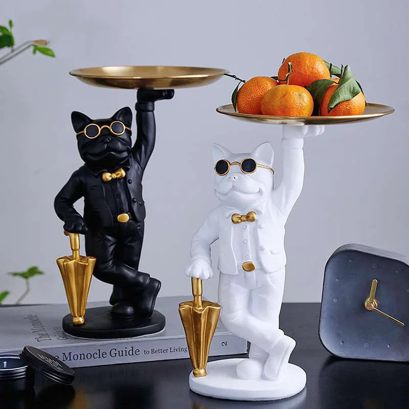 Home Decoration Tray Food Tray Cake Holder Cosmetic Jewelry Storage Box Kitchen Organizer Bulldog Animal Sculpture Decoration
Home Decoration Tray Food Tray Cake Holder Cosmetic Jewelry Storage Box Kitchen Organizer Bulldog Animal Sculpture Decoration