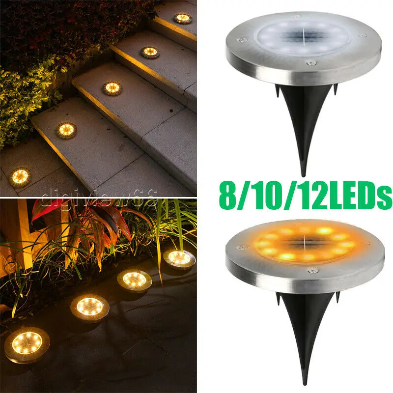 4Pack Outdoor Solar Garden Lights Waterproof Pathway Deck LED Lights Underground Sensing Landscape Lights 8/12/16/20 LED Lamp
4Pack Outdoor Solar Garden Lights Waterproof Pathway Deck LED Lights Underground Sensing Landscape Lights 8/12/16/20 LED Lamp