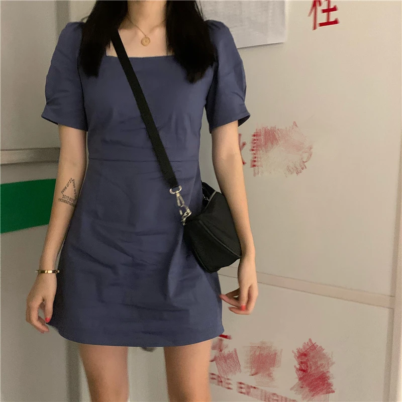 Square Collar Summer Dress Women Short Sleeve Vintage Girls Kawaii Lazy Mini Dress Backless Lace Up Ulzzang Harajuku A-Line Z926
Square Collar Summer Dress Women Short Sleeve Vintage Girls Kawaii Lazy Mini Dress Backless Lace Up Ulzzang Harajuku A-Line Z926