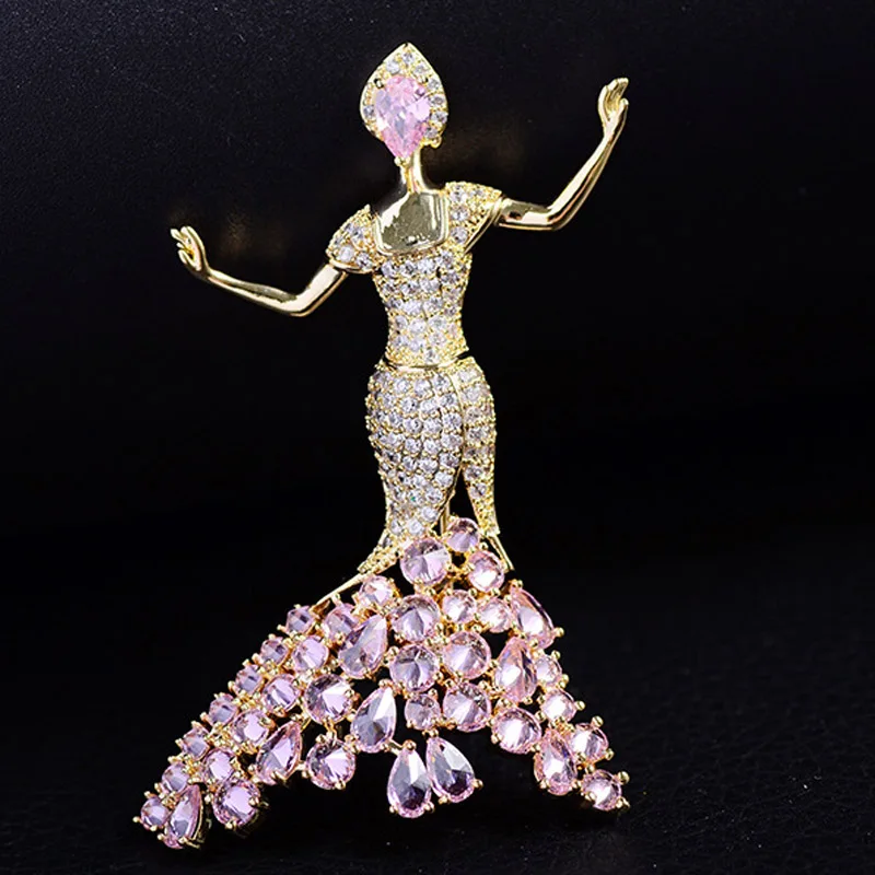 Zlxgirl bridal jewelry Golden And pink zirconia Dance Girls brooch jewelry women's high-end party gifts gold copper scarf pins
Zlxgirl bridal jewelry Golden And pink zirconia Dance Girls brooch jewelry women's high-end party gifts gold copper scarf pins