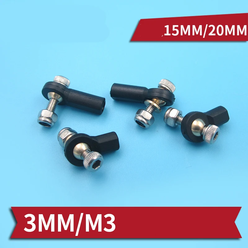 M3 Ball Joint Buckle Plastic 3mm Ball Head L15mm 20mm Tie Rod End Mini Linkage Pushrod Connector for RC Model Servos Accessories
M3 Ball Joint Buckle Plastic 3mm Ball Head L15mm 20mm Tie Rod End Mini Linkage Pushrod Connector for RC Model Servos Accessories