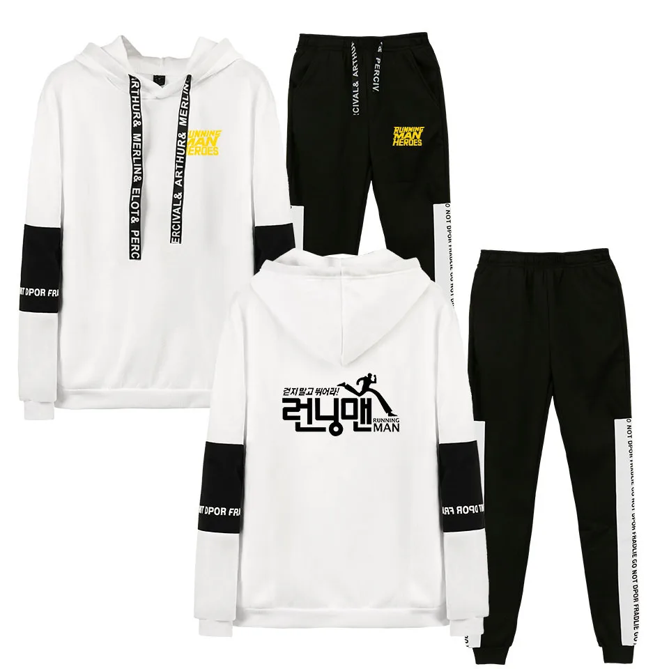 Women/Men Hoodies+Sweatpants Casual Streetwear Clothes Kpop Running Man Korea TV Show Custom Tracksuit Two Piece Set
Women/Men Hoodies+Sweatpants Casual Streetwear Clothes Kpop Running Man Korea TV Show Custom Tracksuit Two Piece Set