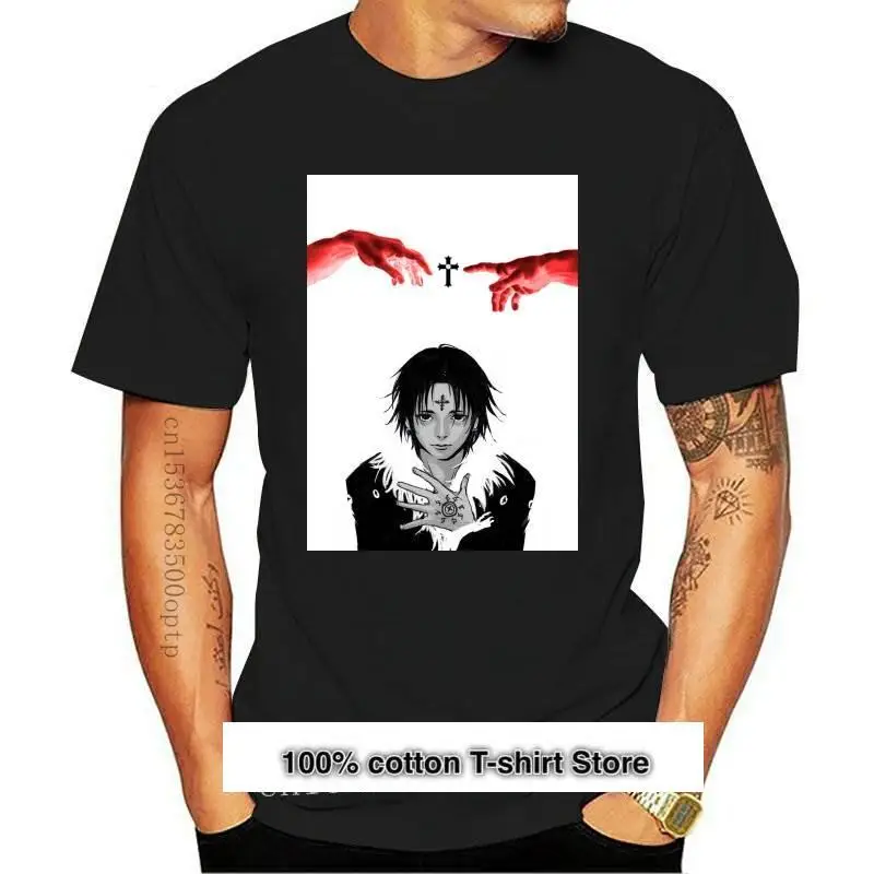 Camiseta negra de Manga oscura de Anime, Chrollo Lucilfer Hands God Hunter X Hunter, Gon
Camiseta negra de Manga oscura de Anime, Chrollo Lucilfer Hands God Hunter X Hunter, Gon
