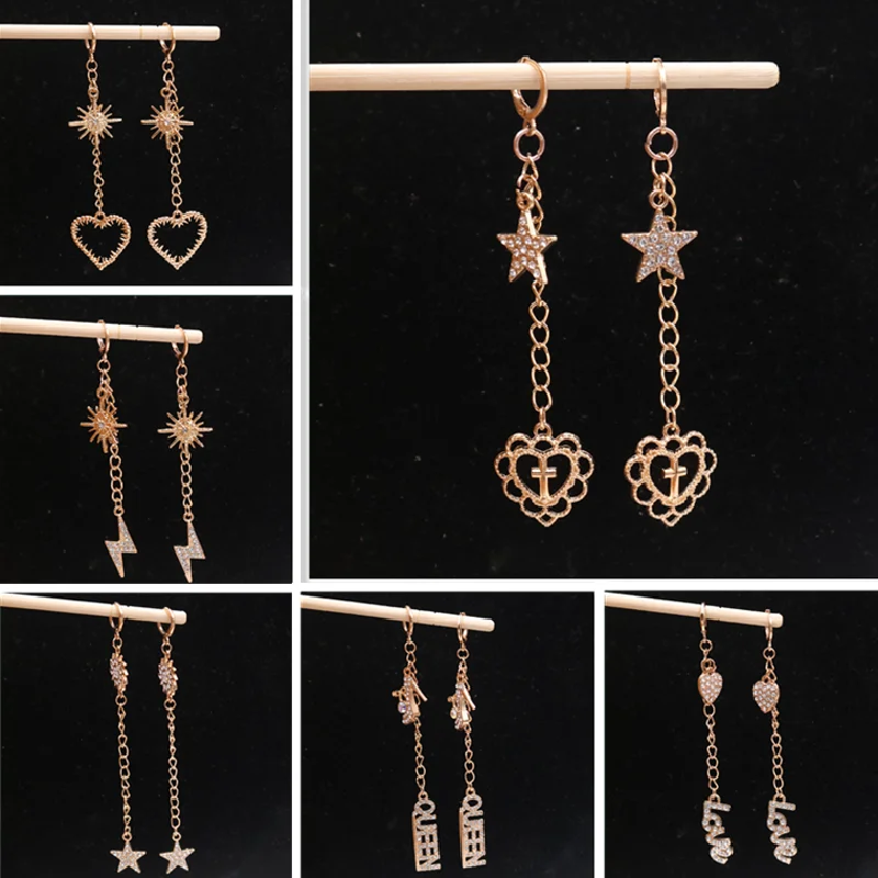 1pair Kc Gold Color Handmade Rhinestone Tassel Drop Earrings Star Cross Charms French Hooks Clasps Fashion Earrings For Woman
1pair Kc Gold Color Handmade Rhinestone Tassel Drop Earrings Star Cross Charms French Hooks Clasps Fashion Earrings For Woman