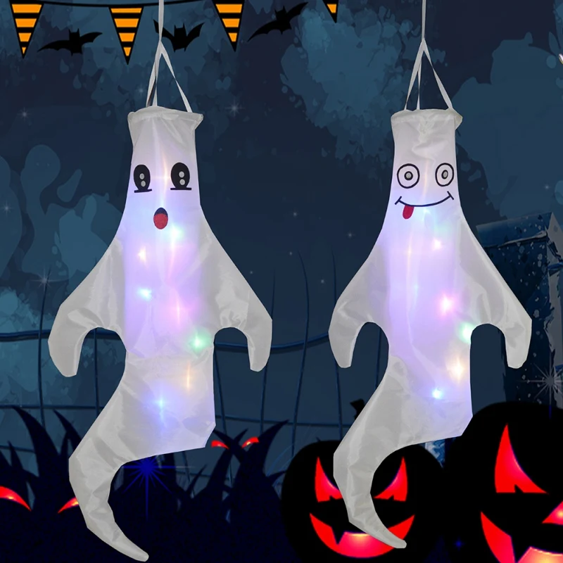 1Pcs Halloween Decoration Ghost LED Glowing Ghost Flag Haunted House Decor Horror Decor Halloween party With battery
1Pcs Halloween Decoration Ghost LED Glowing Ghost Flag Haunted House Decor Horror Decor Halloween party With battery