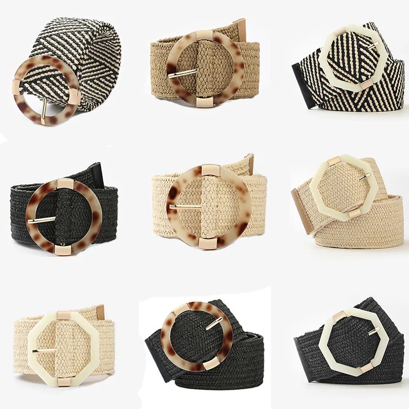 New Fashion Women Belts PP Straw Woven Belt Punk Bohemia Style Plastic Buckle Harajuku Decorative Dress Waistband
New Fashion Women Belts PP Straw Woven Belt Punk Bohemia Style Plastic Buckle Harajuku Decorative Dress Waistband