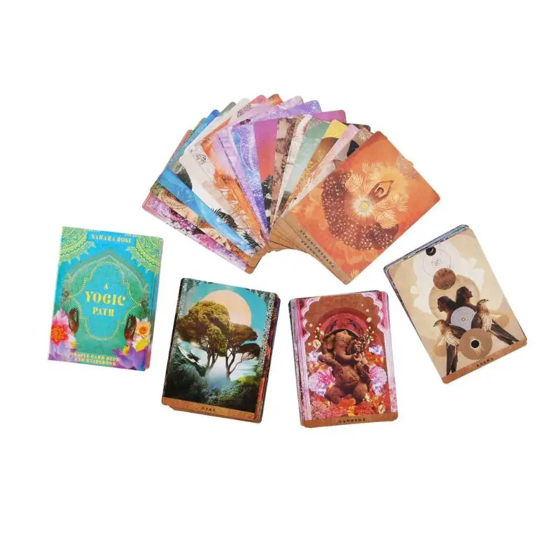 Йогическая дорожка, колода с изображением оракла и руководитель, 54 карты, игра Таро, игрушка, настольная игра для вечеринки 
Йогическая дорожка, колода с изображением оракла и руководитель, 54 карты, игра Таро, игрушка, настольная игра для вечеринки