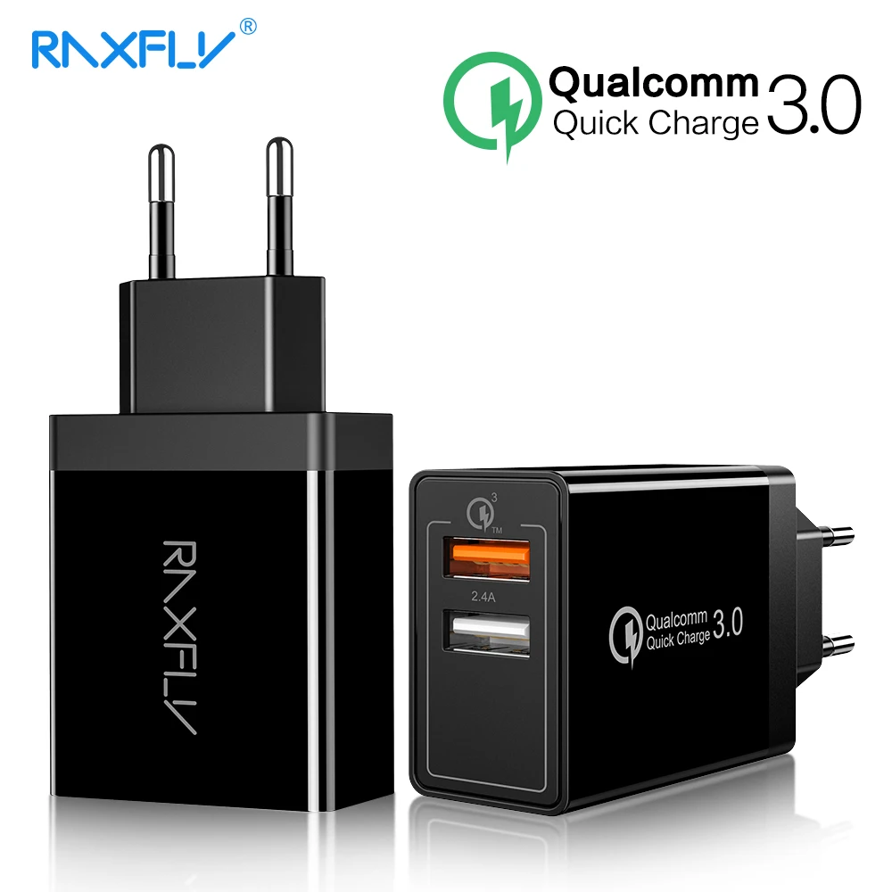 Фото Сетевое зарядное устройство RAXFLY USB 18 Вт | Мобильные телефоны и аксессуары