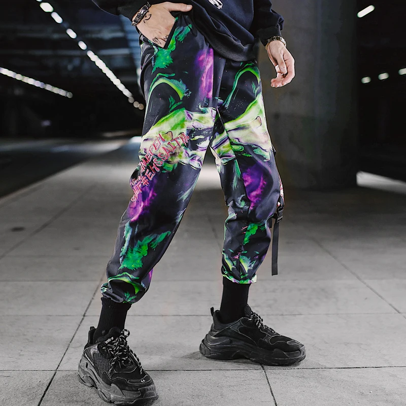 Painted Cargo Mens Pants Tactical Pocket Trouser Ribbon Hip Hop Casual Streetwear pants loose running patchwork Male
Painted Cargo Mens Pants Tactical Pocket Trouser Ribbon Hip Hop Casual Streetwear pants loose running patchwork Male