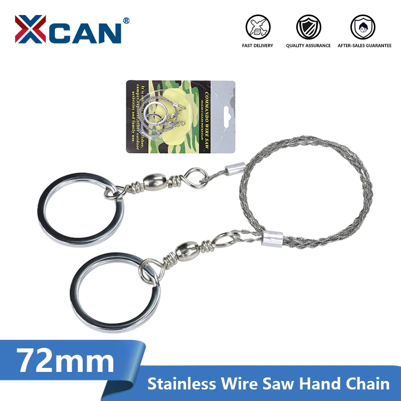 

XCAN Field Survival Stainless Wire Saw Hand Chain Saw Emergency Travel Kit 72cm Long For Outdoor Survive Tool