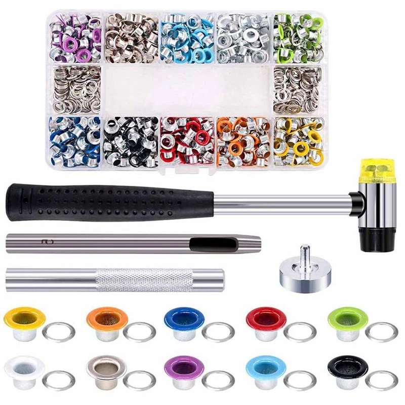 JFBL Hot 500 Pcs Grommet Kit,Grommet Setting Tool Eyelets Set with Install Tool Kit in Storage Box,Leather Crafts DIY Projects
JFBL Hot 500 Pcs Grommet Kit,Grommet Setting Tool Eyelets Set with Install Tool Kit in Storage Box,Leather Crafts DIY Projects