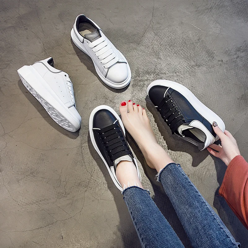 New Leisure Female Runnings Shoes Thick Soles Leather Women's Shoes High Quality Zapatos De Mujer Women's White Shoes
New Leisure Female Runnings Shoes Thick Soles Leather Women's Shoes High Quality Zapatos De Mujer Women's White Shoes