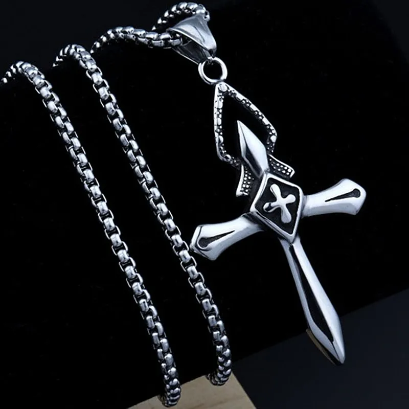 HNSP Punk Royal Knight Cross Pendant Chain Necklace For Men Male Gift Wholesale
HNSP Punk Royal Knight Cross Pendant Chain Necklace For Men Male Gift Wholesale