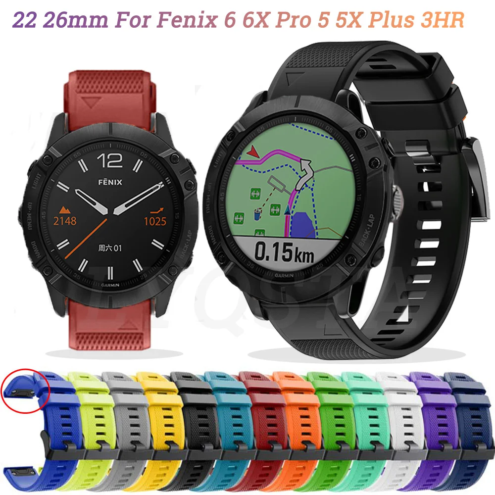 Ремешок силиконовый быстросъемный для смарт-часов Garmin Fenix 7S 7 7X 6S 6 6X Pro 5 5S 5X Plus 3HR Easyfit, 26 20 22 мм 
Ремешок силиконовый быстросъемный для смарт-часов Garmin Fenix 7S 7 7X 6S 6 6X Pro 5 5S 5X Plus 3HR Easyfit, 26 20 22 мм