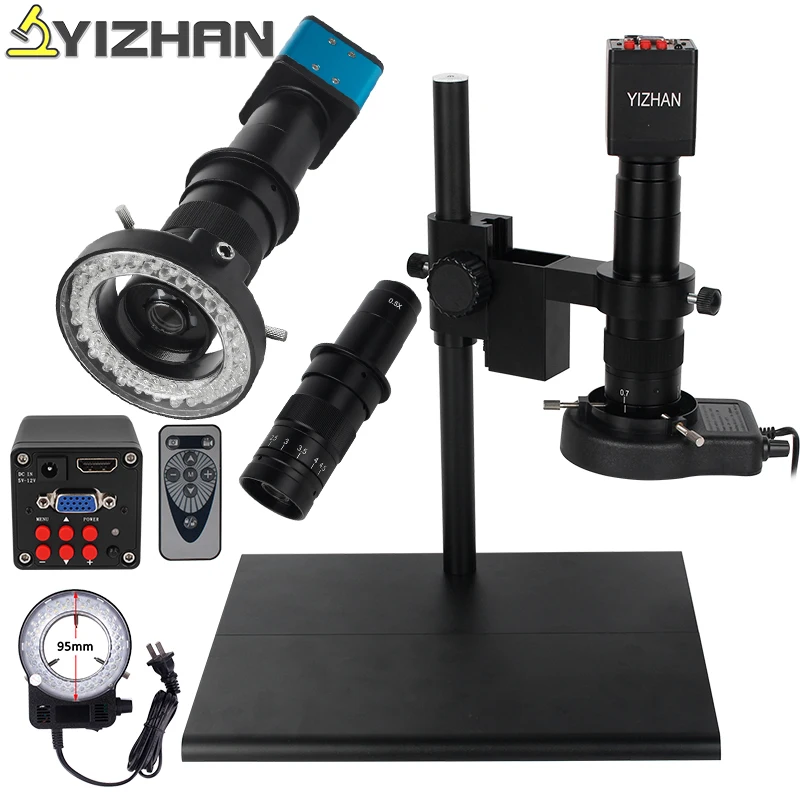 16MP HDMI VGA 720P/1080P 60F/S Industrial Microscope Camera LED Ring Light 180X C mount lens Big Workbench Stand Chip Repair
16MP HDMI VGA 720P/1080P 60F/S Industrial Microscope Camera LED Ring Light 180X C mount lens Big Workbench Stand Chip Repair