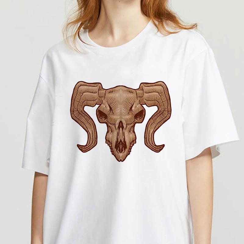 2021 Spring Summer Goat Graphic Art T-shirt Goat horn women funny t shirt white O-neck White Tees Funny Girls Tshirt
2021 Spring Summer Goat Graphic Art T-shirt Goat horn women funny t shirt white O-neck White Tees Funny Girls Tshirt