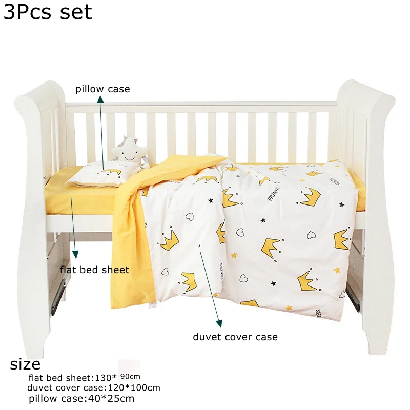 3Pcs Baby Cot Bedding For Boy Girl Bedroom Cartoon Soft Cotton Crib Linen Set Include Pillowcase Bed Sheet Duvet Cover No Filler
3Pcs Baby Cot Bedding For Boy Girl Bedroom Cartoon Soft Cotton Crib Linen Set Include Pillowcase Bed Sheet Duvet Cover No Filler