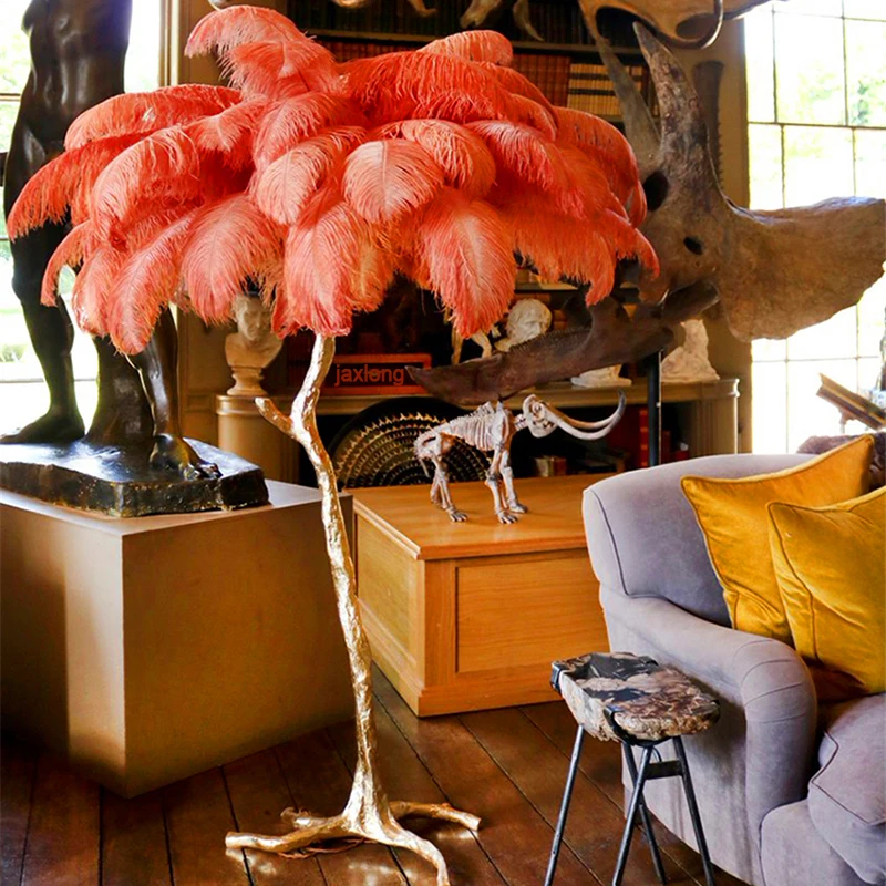 Nordic Luxury Feather Floor lamp Resin Ostrich Standing Lamp for Villa Hotel Living Room Corner Gold Tree Branch Floor Lighting
Nordic Luxury Feather Floor lamp Resin Ostrich Standing Lamp for Villa Hotel Living Room Corner Gold Tree Branch Floor Lighting