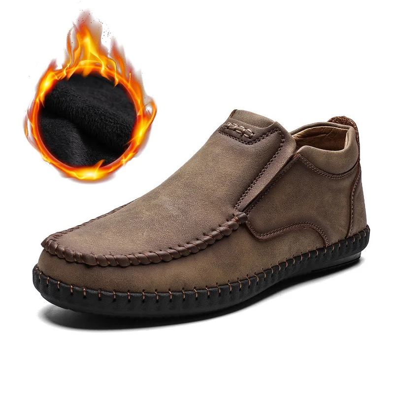 Nice Genuine Leather Shoes Men Boots Warm Plush Cold Winter Mens Ankle Boots Cow Leather Male Footwear Plus Size 45 KA1721
Nice Genuine Leather Shoes Men Boots Warm Plush Cold Winter Mens Ankle Boots Cow Leather Male Footwear Plus Size 45 KA1721