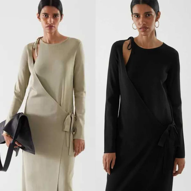 Donsignet Spring New 2021 Belt Solid O-Neck Long Sleeve Knitting Ankle-Length Dress for Women Fashion Office Lady Dresses Women
Donsignet Spring New 2021 Belt Solid O-Neck Long Sleeve Knitting Ankle-Length Dress for Women Fashion Office Lady Dresses Women