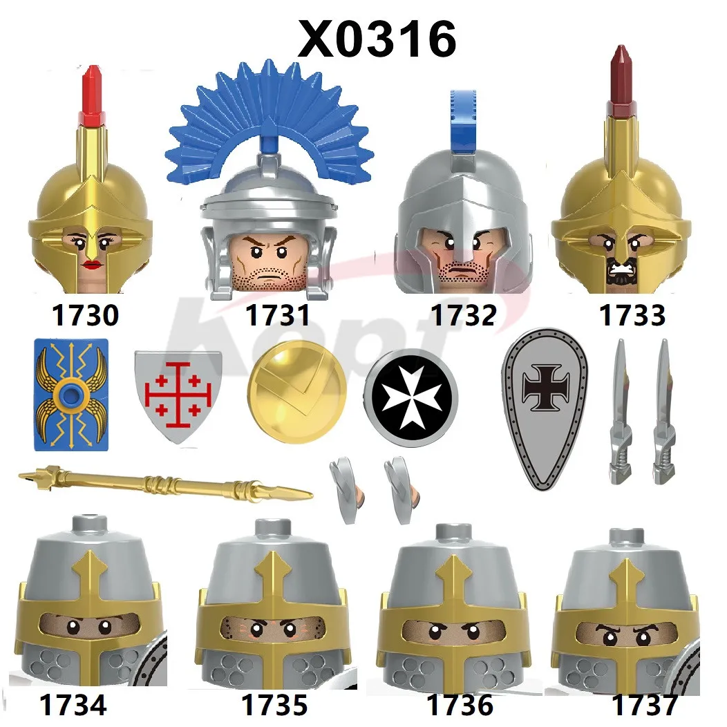Building Blocks Lords Miniature Statues Spartan Soldier Knights In Ancient Rome Weapons Figures Models For Children Toys X0316
Building Blocks Lords Miniature Statues Spartan Soldier Knights In Ancient Rome Weapons Figures Models For Children Toys X0316