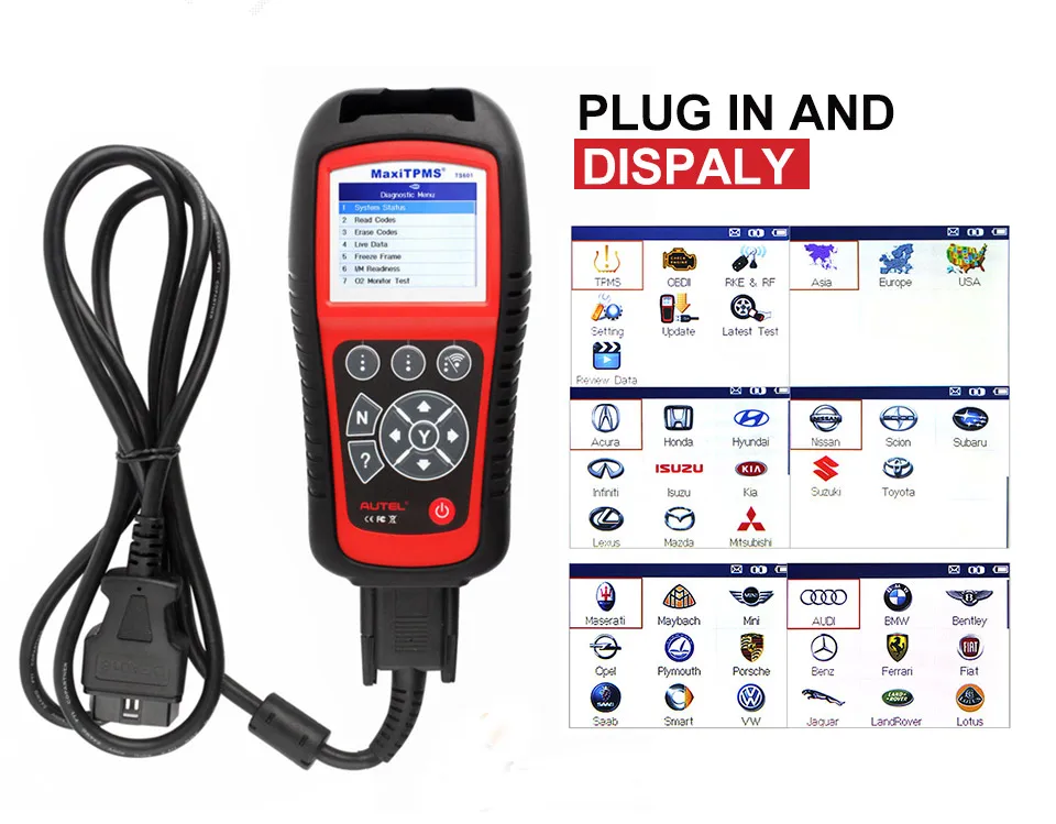 AUTEL TS601 OBD2 Code Reader Scanner OBDII Car Diagnostic Tool Activate TPMS Sensor Programming MX-Sensor Tire Repair Tool
AUTEL TS601 OBD2 Code Reader Scanner OBDII Car Diagnostic Tool Activate TPMS Sensor Programming MX-Sensor Tire Repair Tool